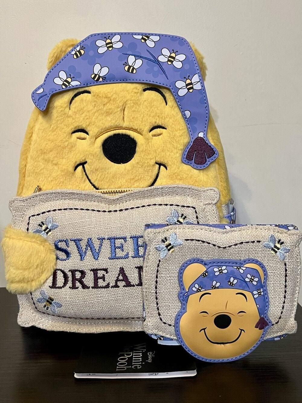 Loungefly Exclusive Winnie The Pooh Bedtime Pillow Plush Mini Backpack Wallet